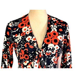 Vintage Handmade Vibrant Colors 60s 70s Maxi Day Floral Party Mod Dress